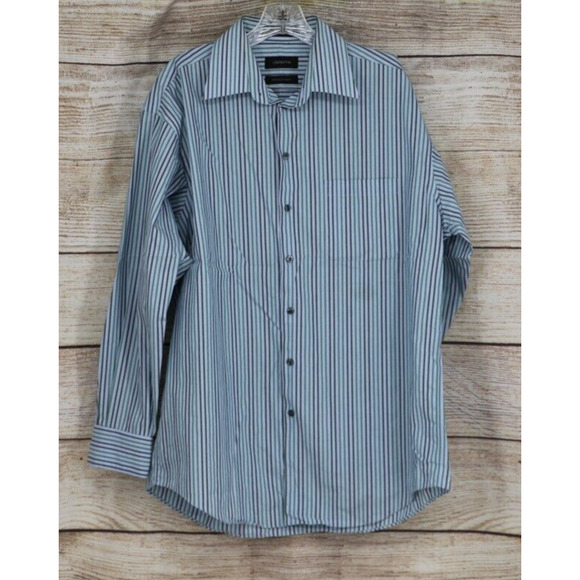 Claiborne Other - Claiborne Mens Sz Large 16.5 34/35 Button Down Up Long Sleeve Pinstripe Shirt